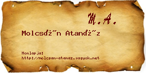 Molcsán Atanáz névjegykártya